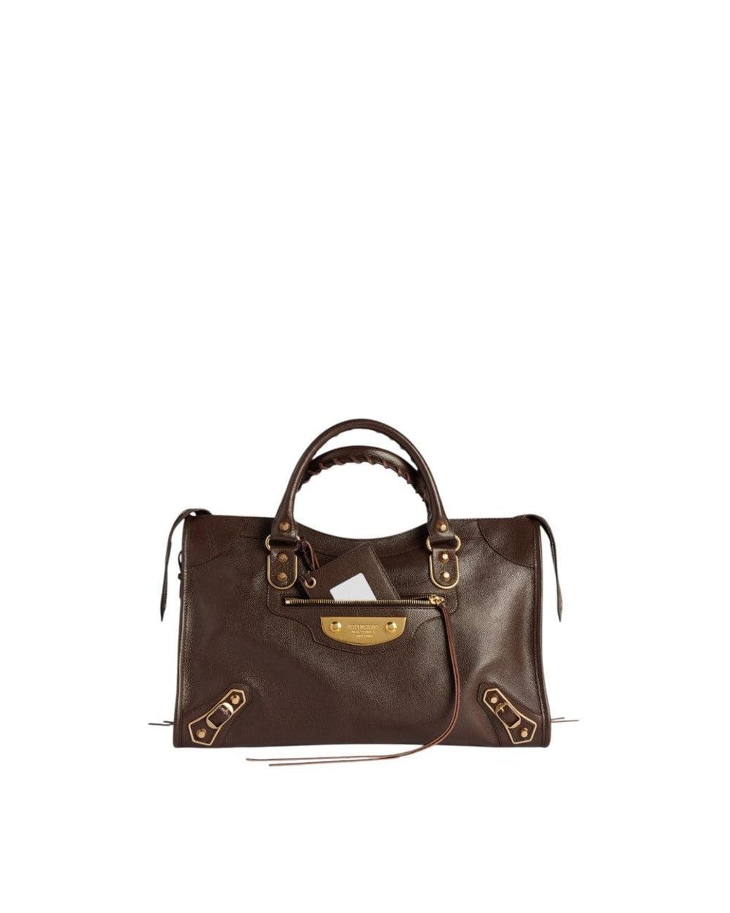 Balenciaga Brown Coffe Le City Uptown Medium Satchel