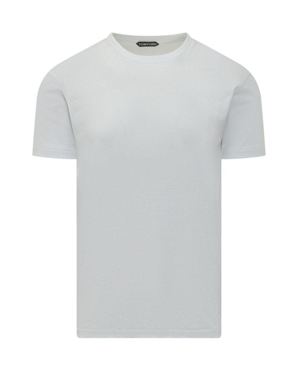 Tom Ford Gray Crew Neck T-Shirt for men