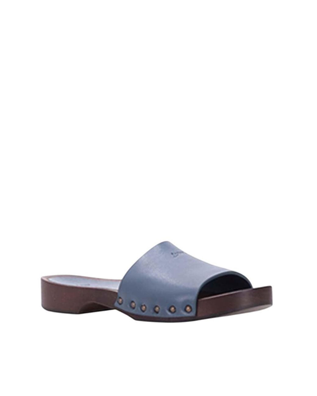 LA ROSE Blue Slip-On Sandals