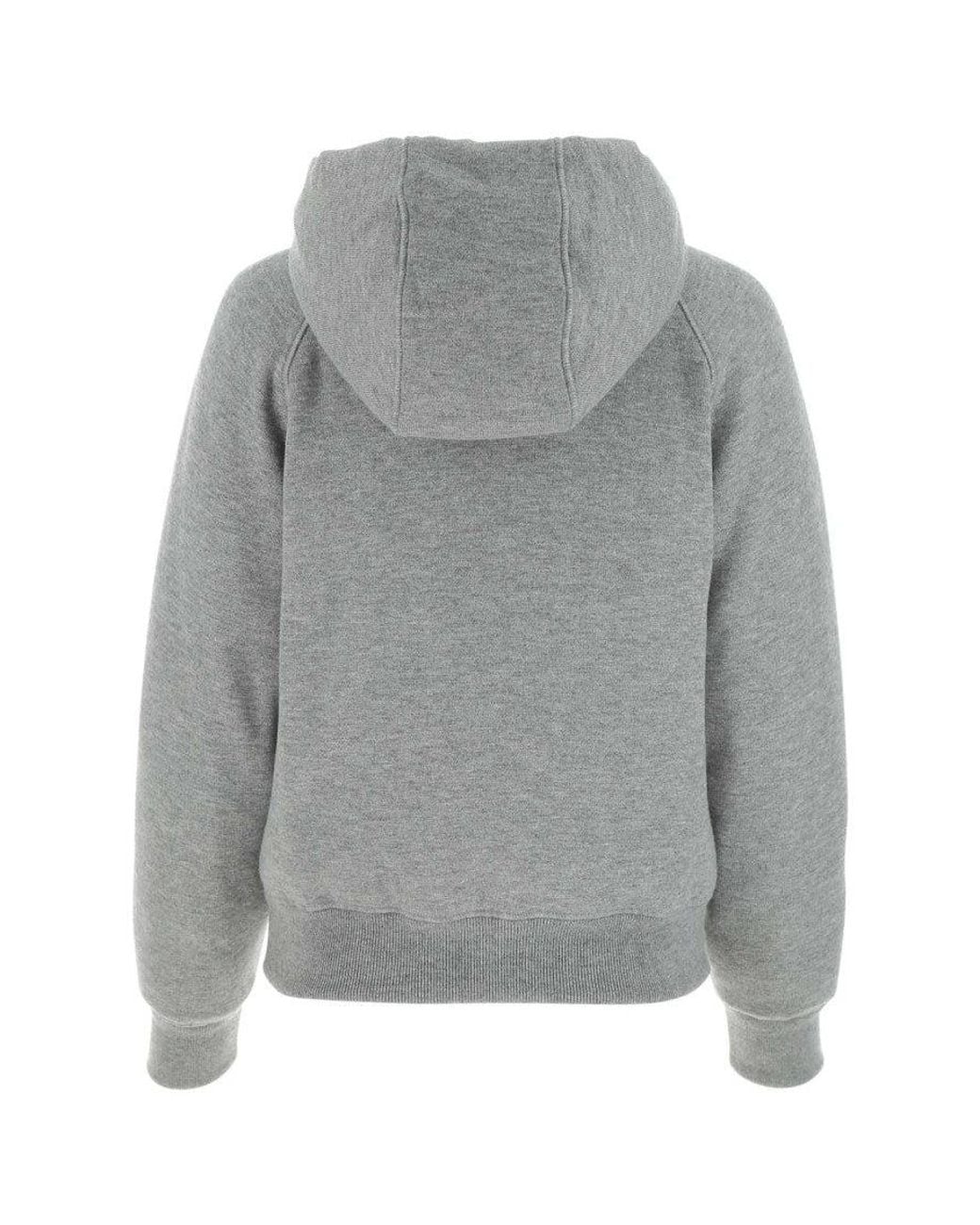 Prada Gray Cashmere Blend Down Sweatshirt