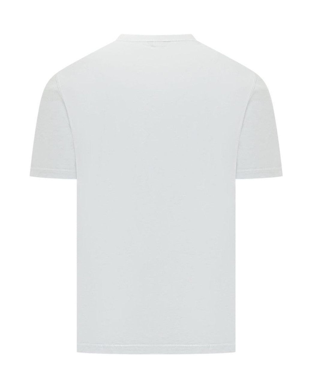 K-Way White Crew Neck T-Shirt for men