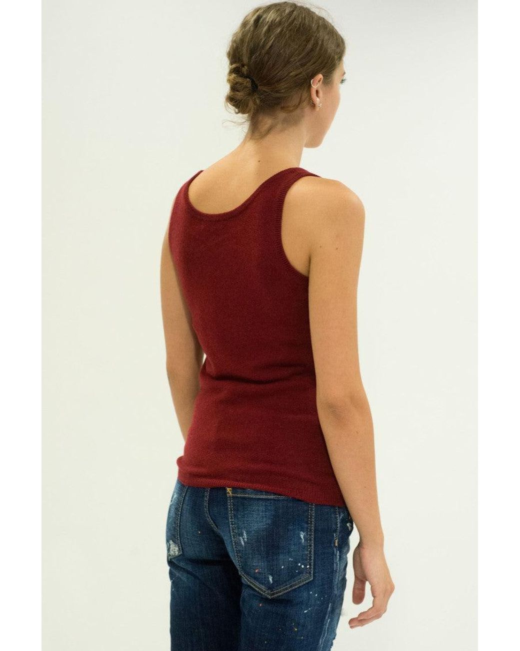 LA ROSE Red Tank Top