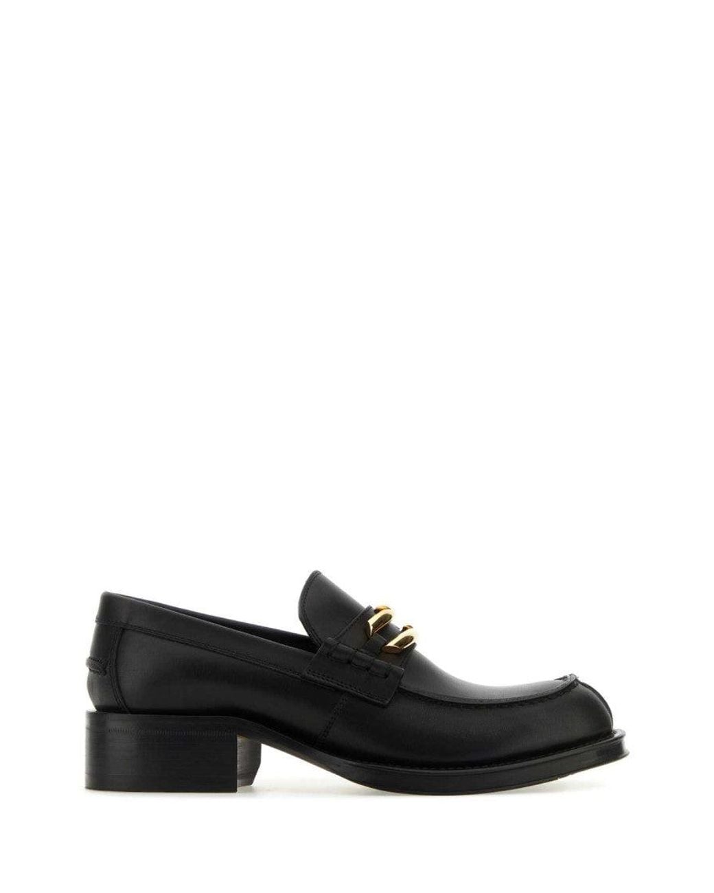 Lanvin Black Leather Medley Loafers