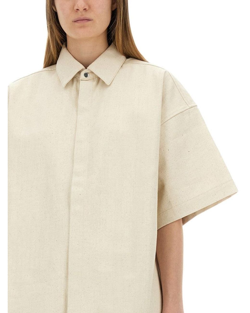 Jil Sander Natural Oversized Solid Shirt