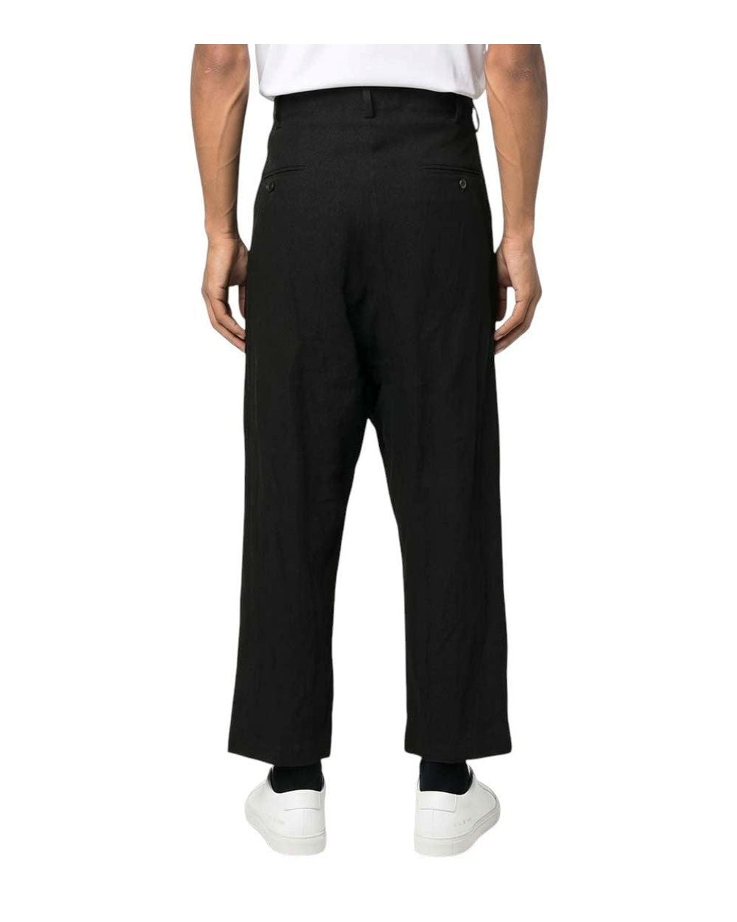 Uma Wang Black Relaxed Trousers for men