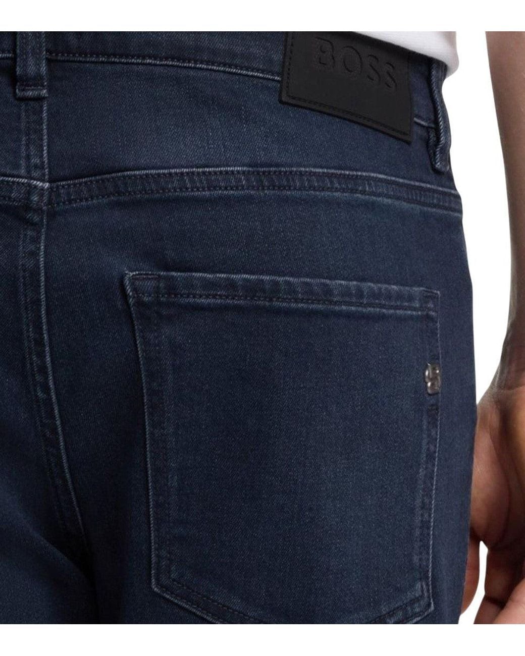 Boss Blue Slim Mid Rise Jeans for men