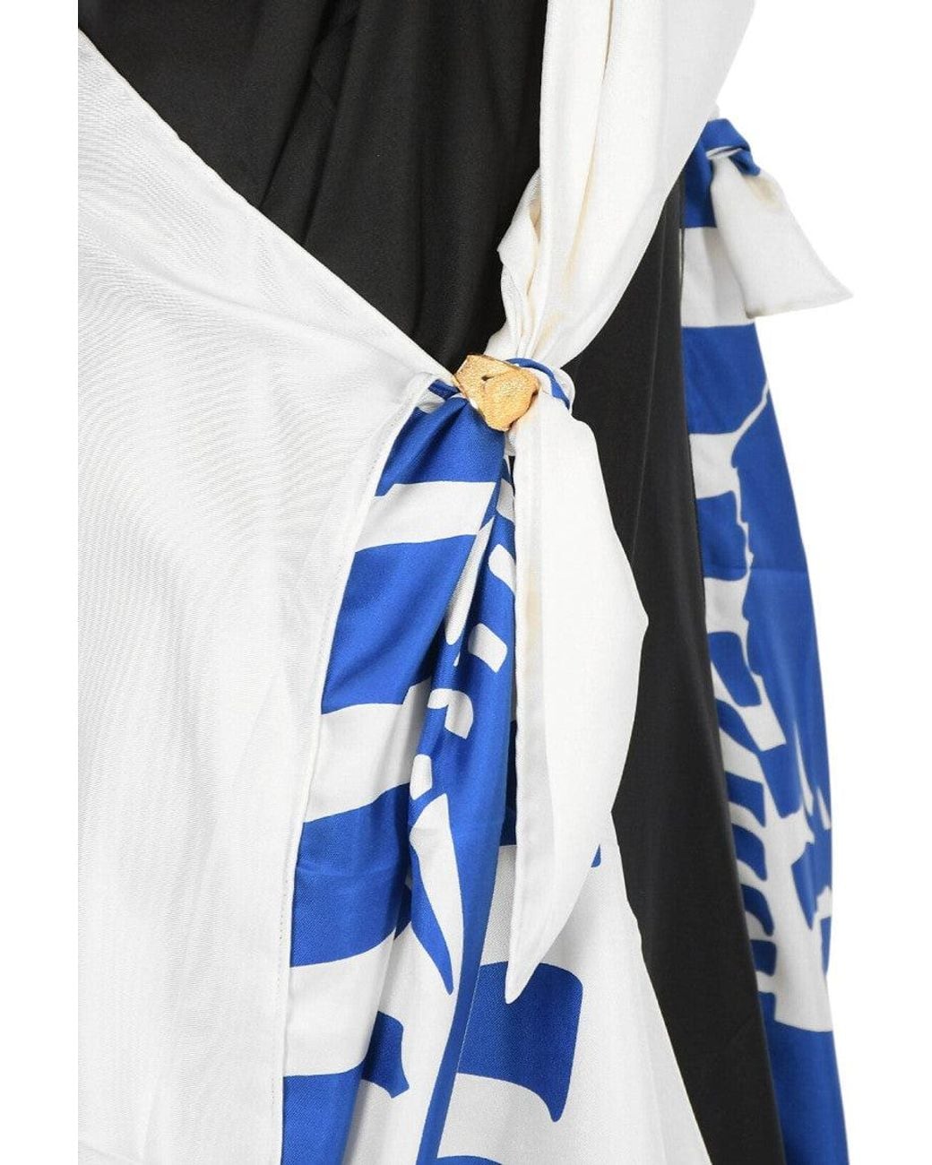 Bottega Veneta Blue Printed Halter Neck Dress