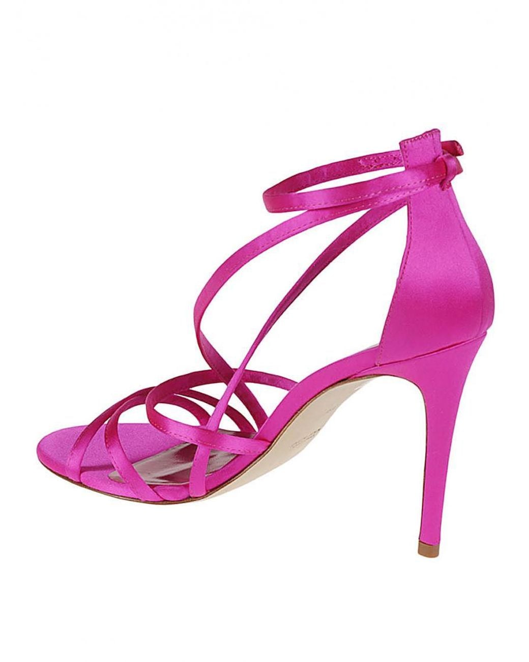 Lella Baldi Pink Satin Sandals