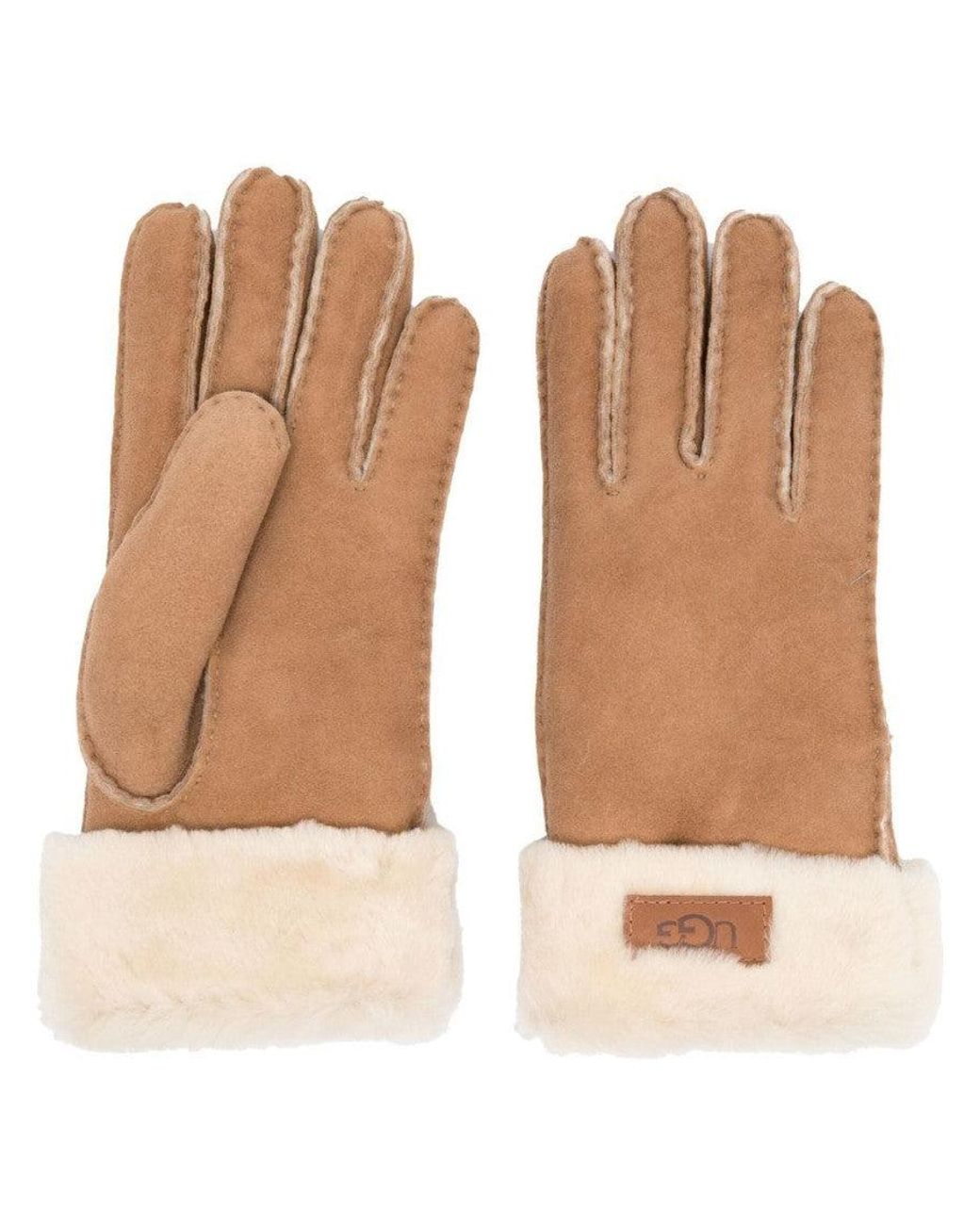 Ugg Brown Logo Gloves
