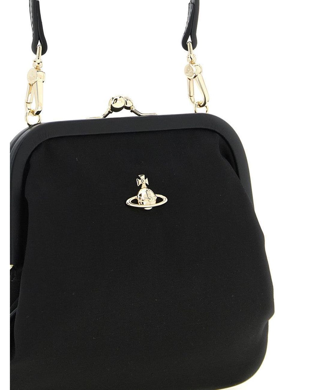 Vivienne Westwood Black Orb Clutch