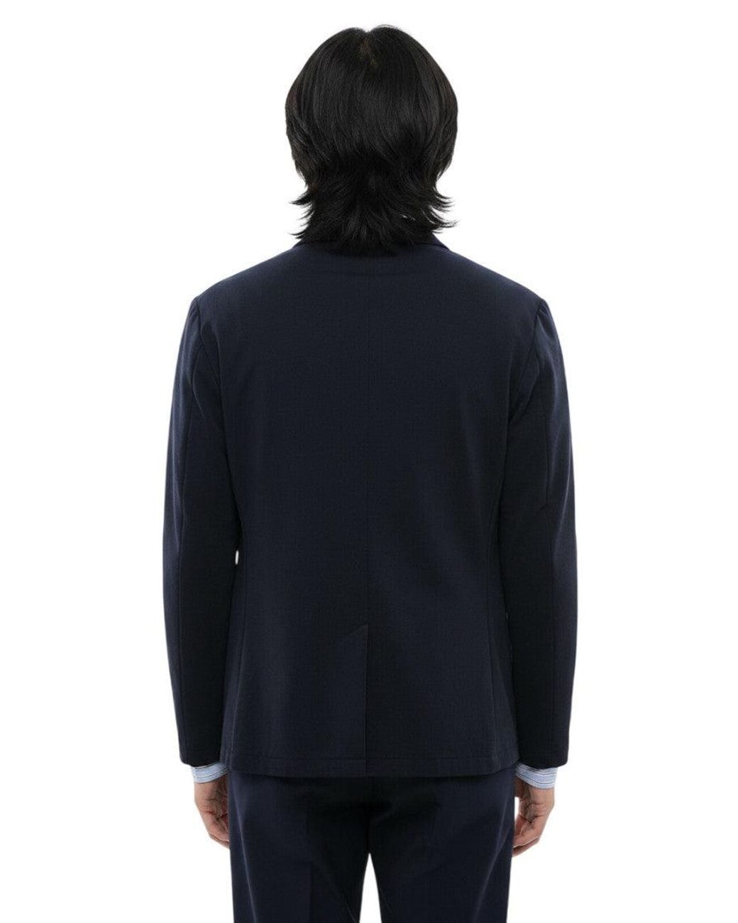 John Richmond Blue Peaked Lapel Blazer for men