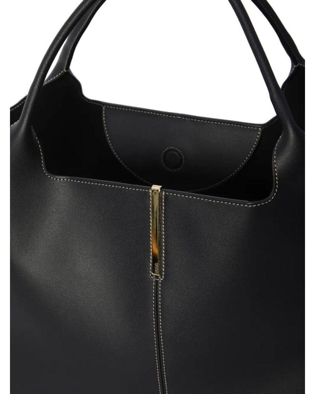 Tod's Black Medium Leather Tote
