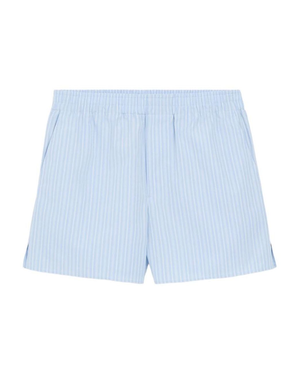 AMI Blue Stripes Shorts