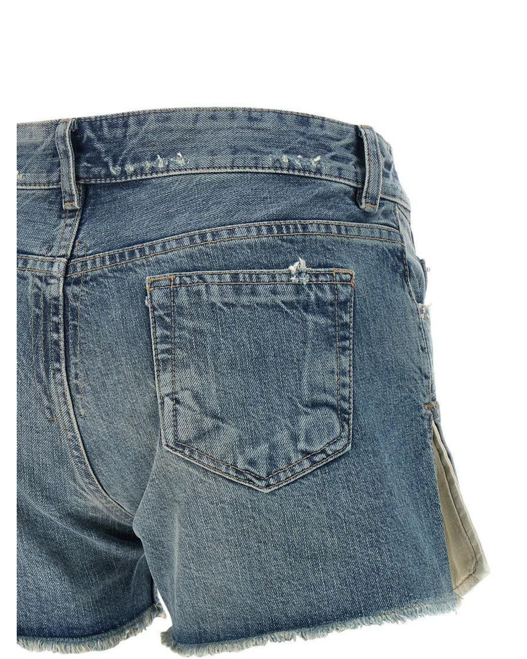 Rick Owens Blue 'Lana Cut Offs' Shorts