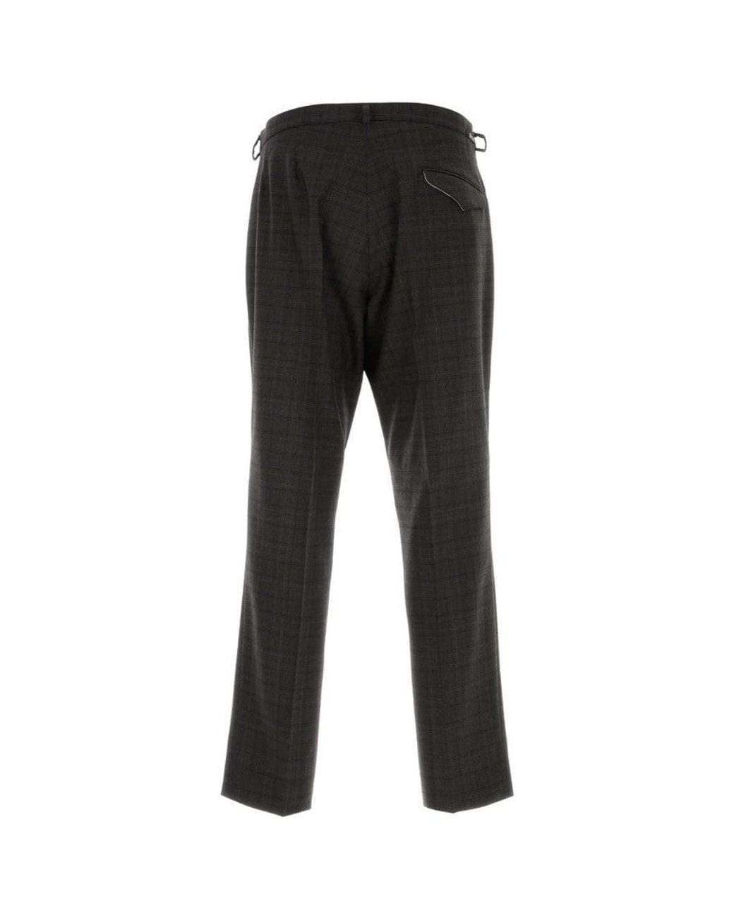 Prada Black Dark Pleated Pants for men