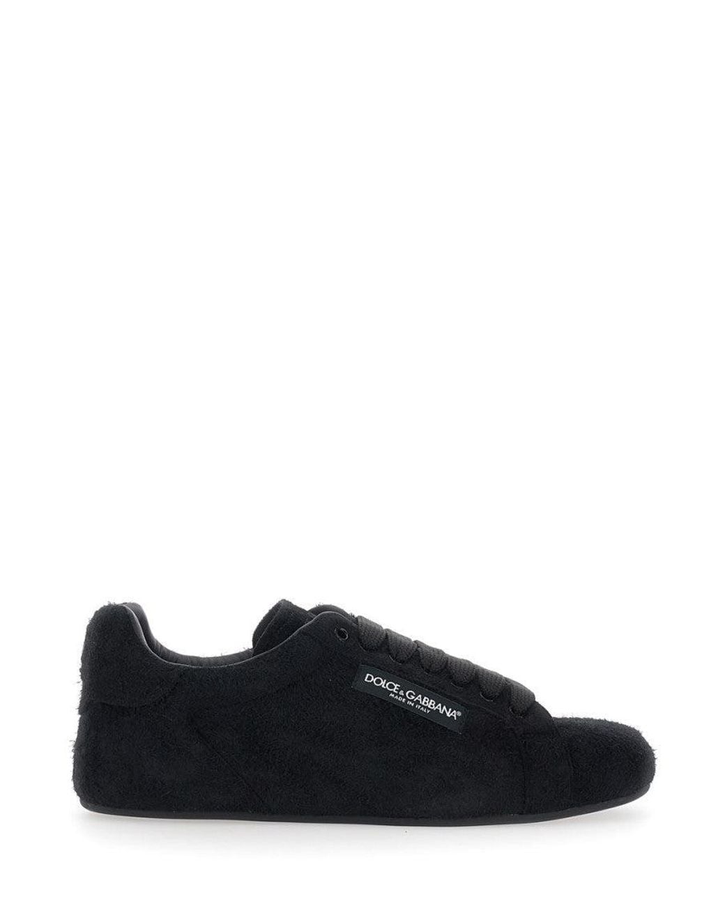Dolce & Gabbana Black Lace-Up Sneakers for men