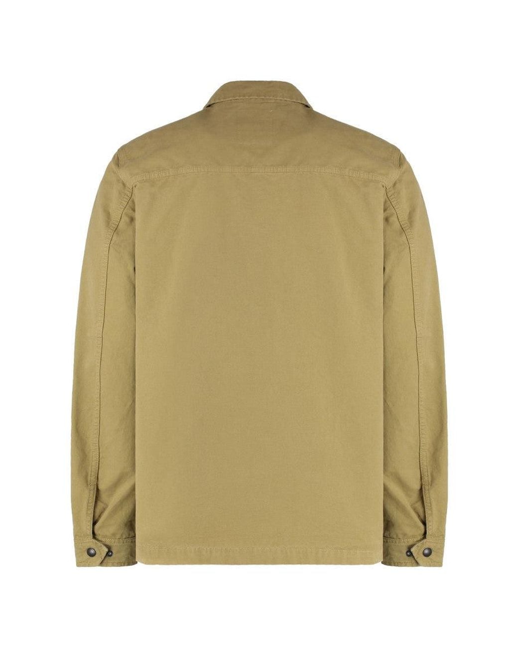 Woolrich Green Khaki Regular Solid Overshirts for men