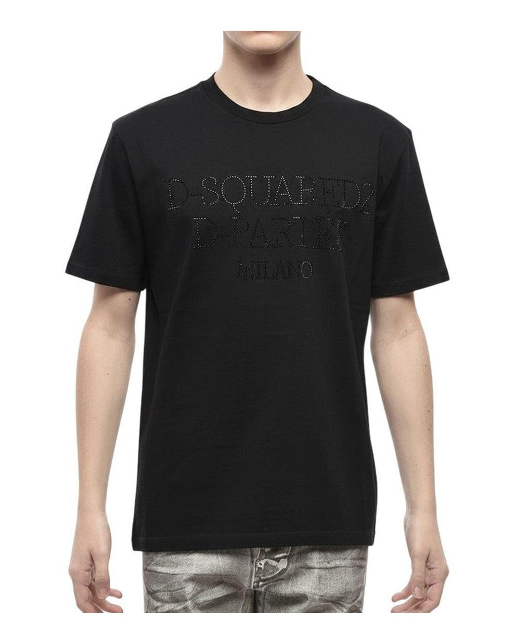 DSquared² Black Regular Logo T-Shirt for men