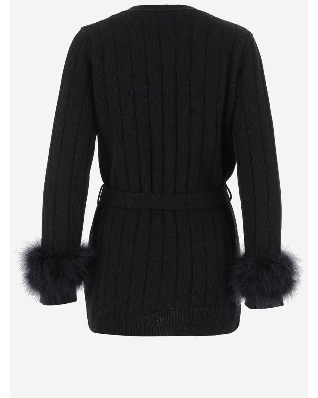 Valentino Black Wool Cardigan