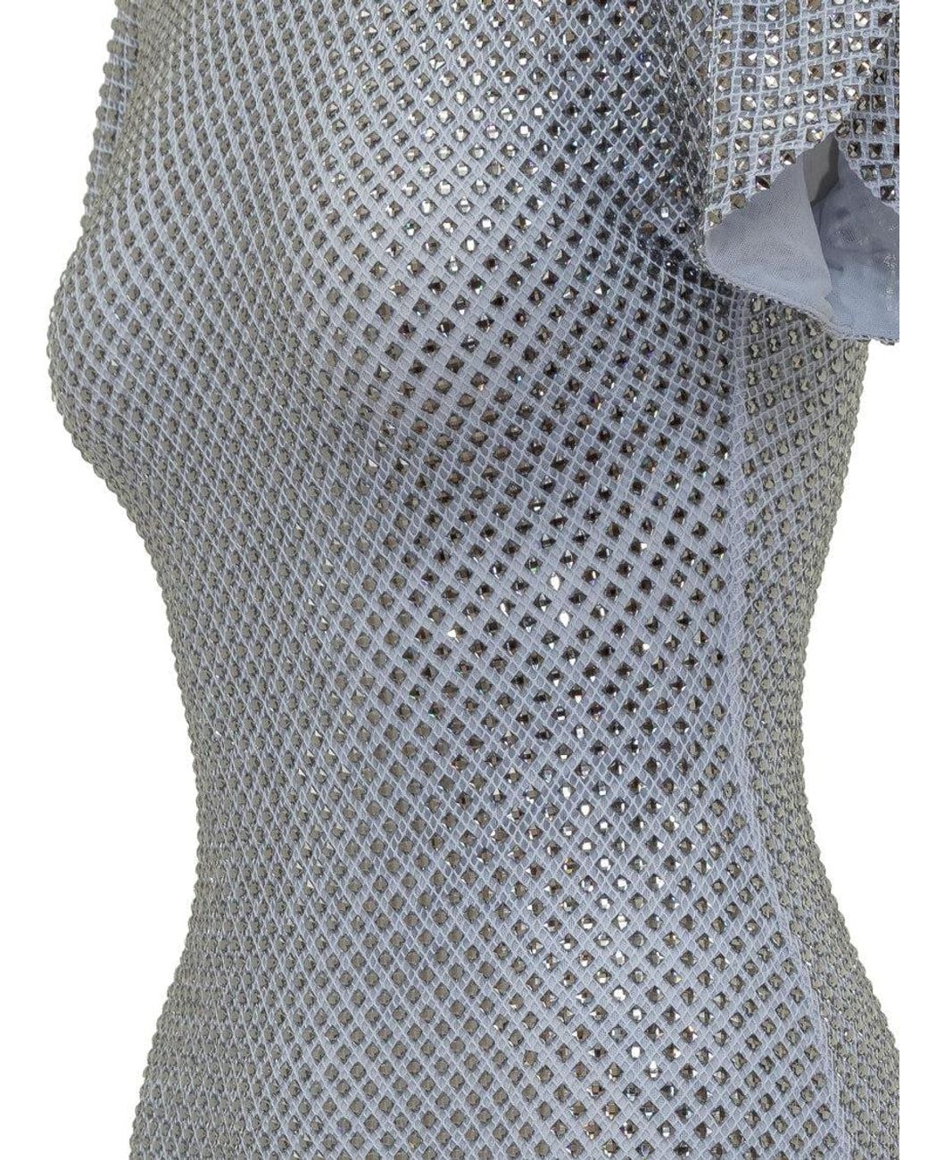 Self-Portrait Gray Stunning Suit With Strass Details