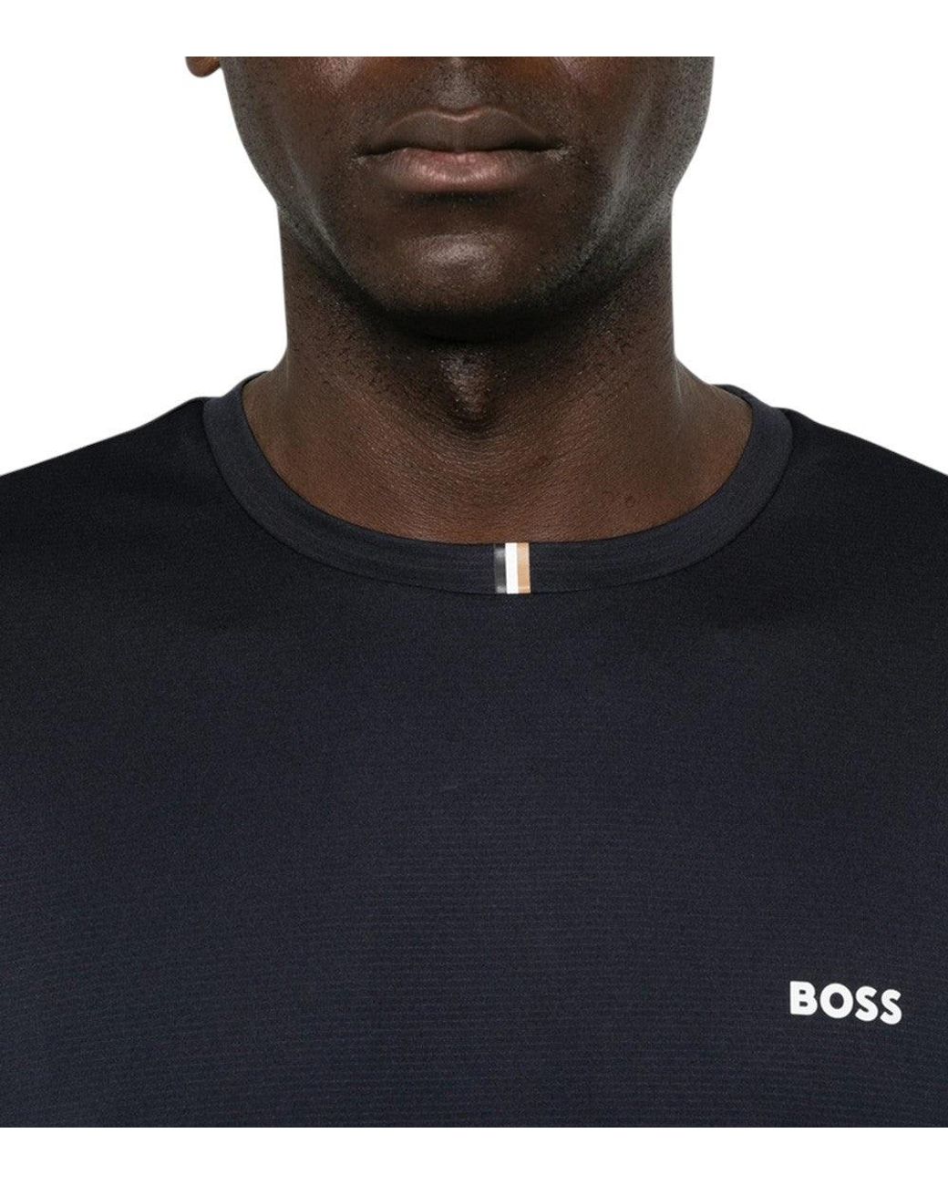 Boss Blue Dark Logo T-Shirt for men
