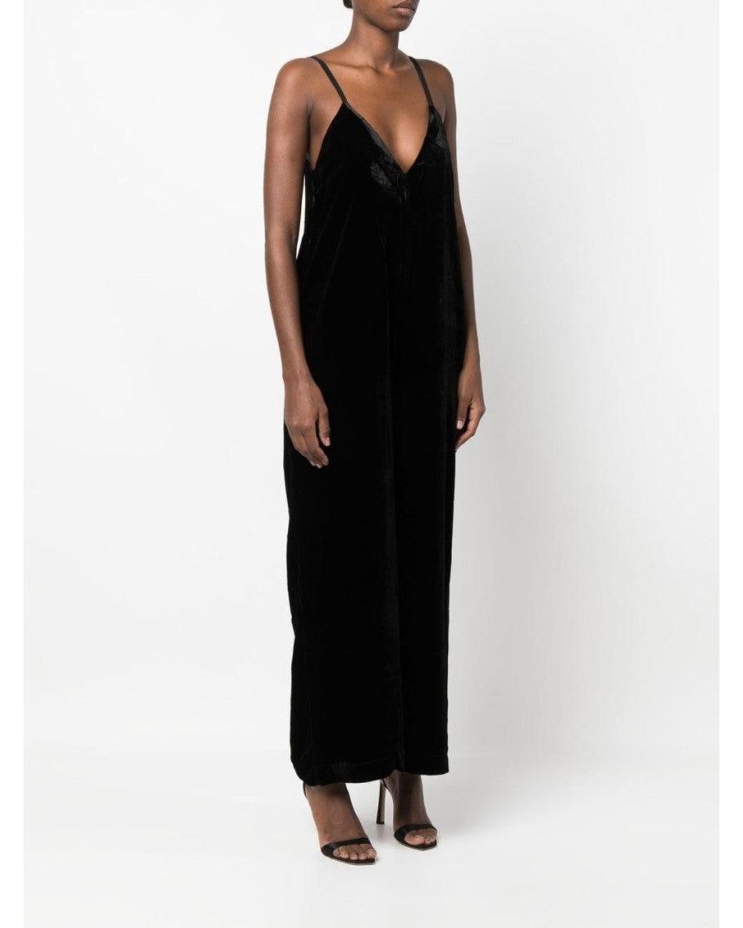 Gold Hawk Black Velvet Jumpsuit