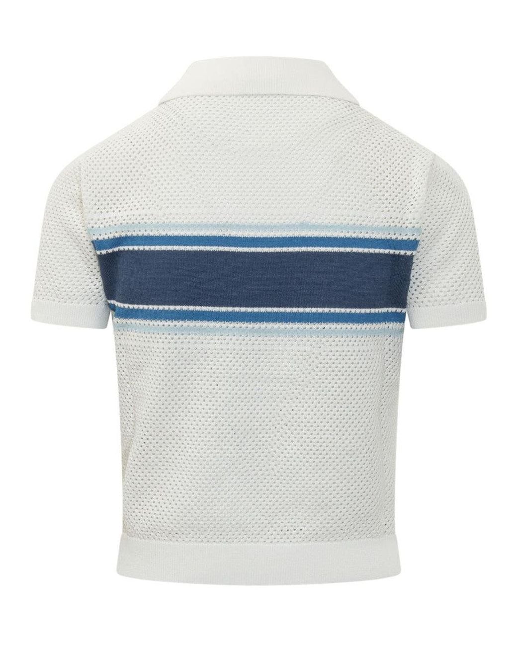 Casablanca Blue Logo Shirt Collar Polo