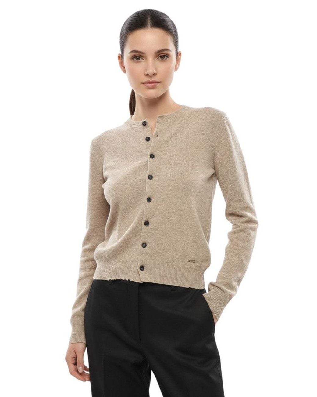 DSquared² Natural Crew Neck Cardigan