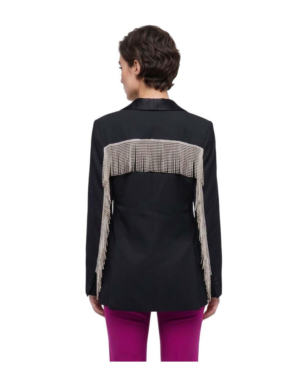 DSquared² Black Solid Shawl Lapel Blazer