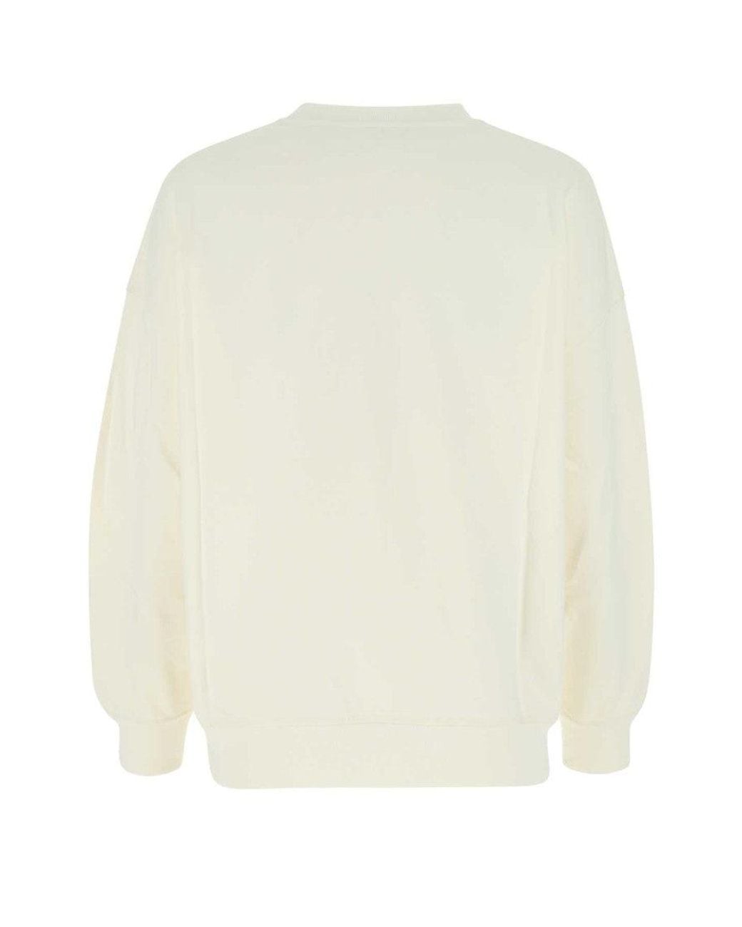 McQueen White Ivory Cotton Oversize Sweatshirt