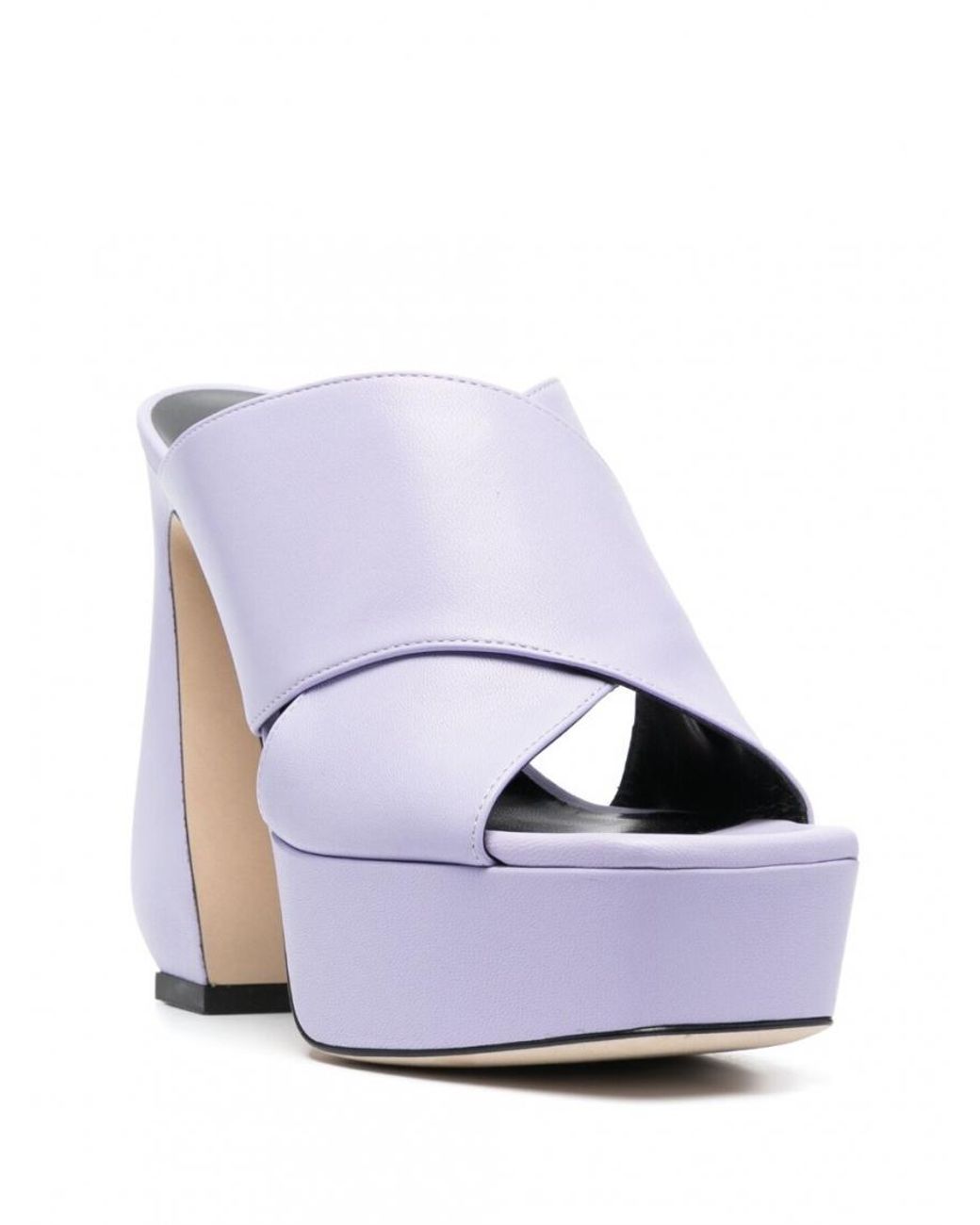 SI ROSSI Purple Leather Heels