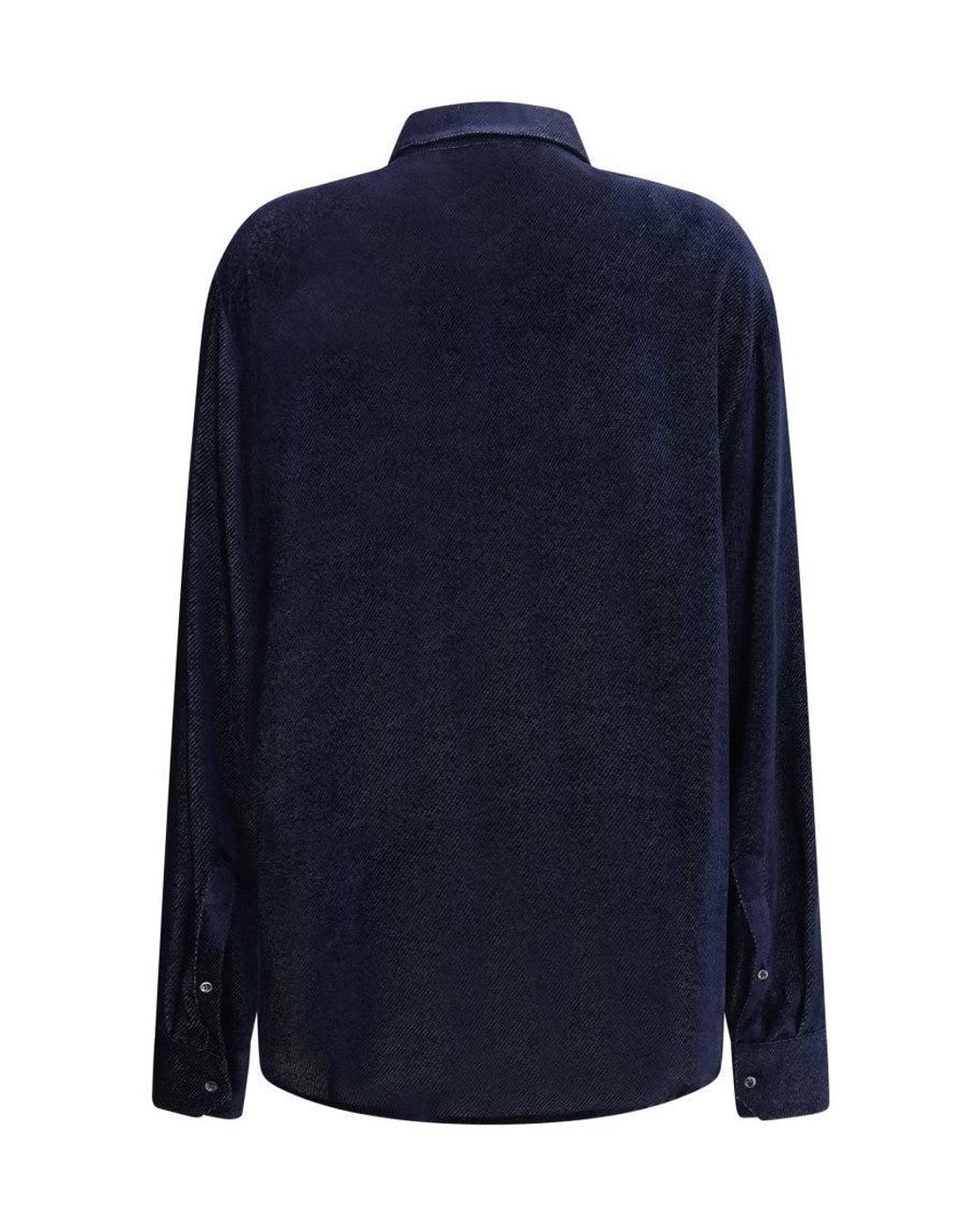Giorgio Armani Blue Dark Textured Shirt for men