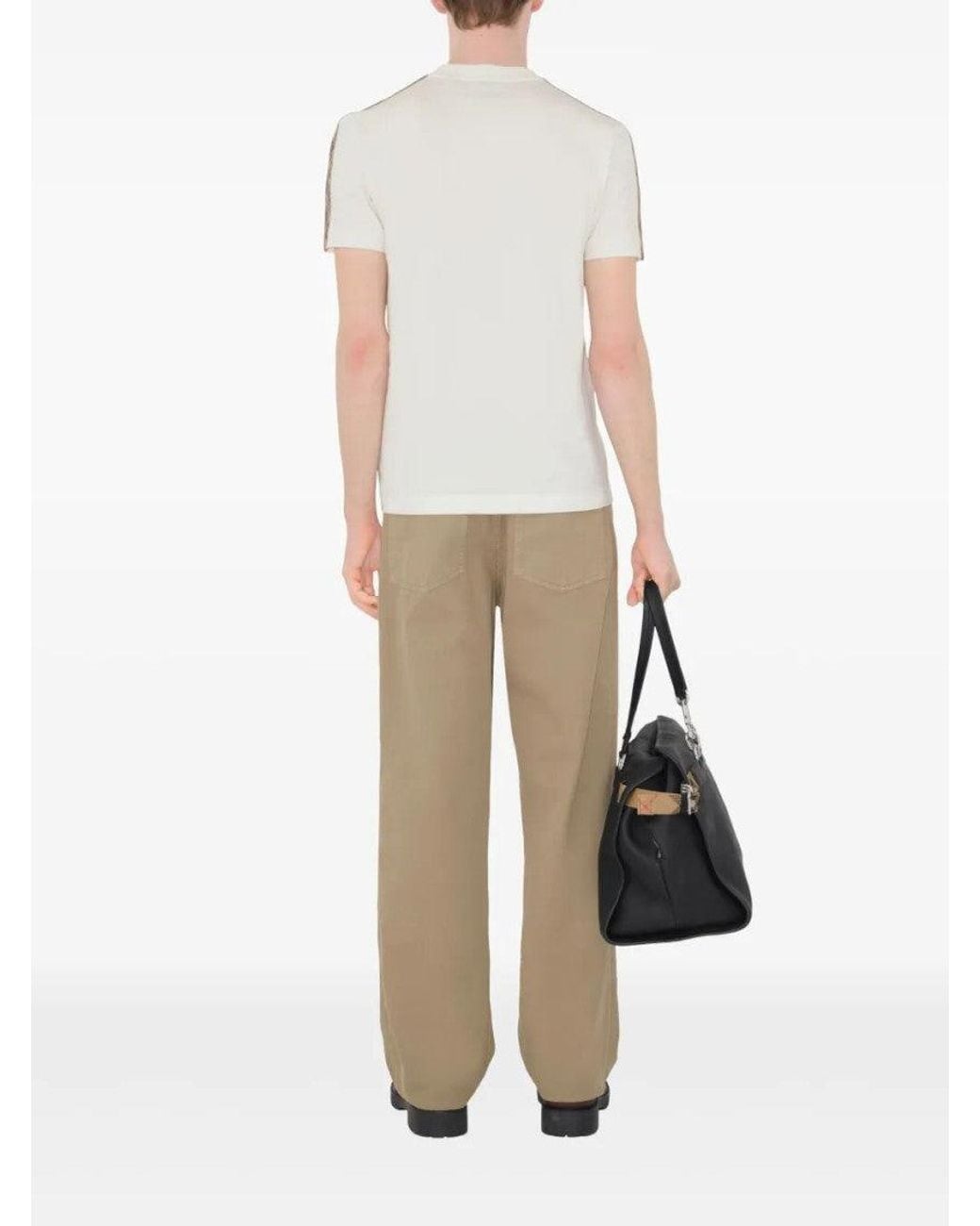 Burberry White Chalk Crewneck T-Shirt