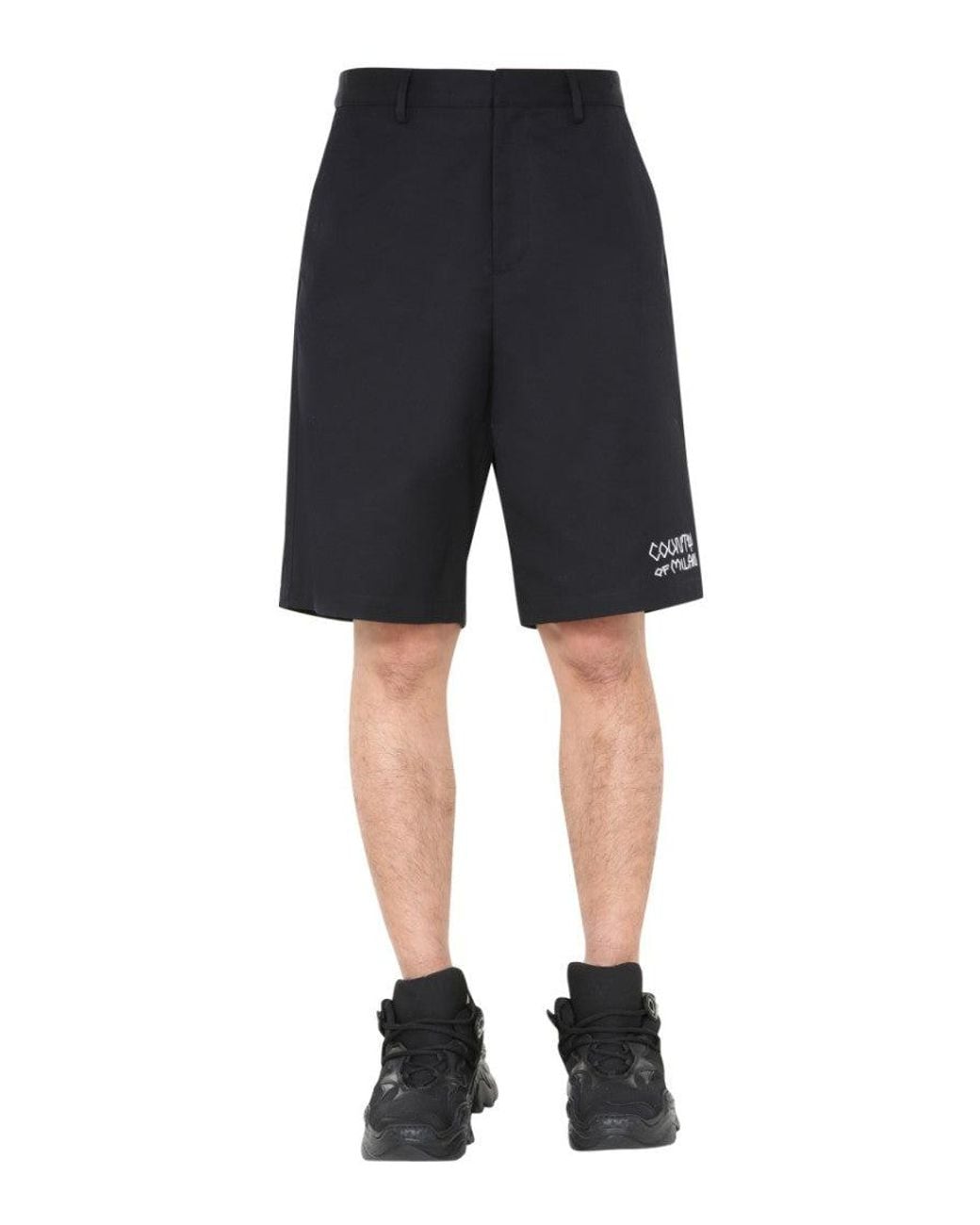 Marcelo Burlon Black Country Bermuda for men