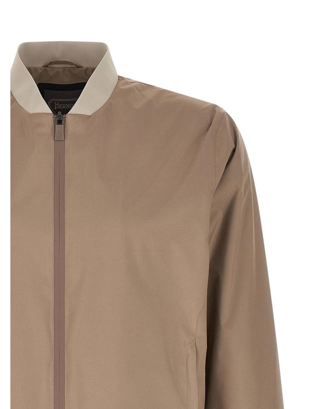 Herno Natural Zip-Up Bomber Jacket for men
