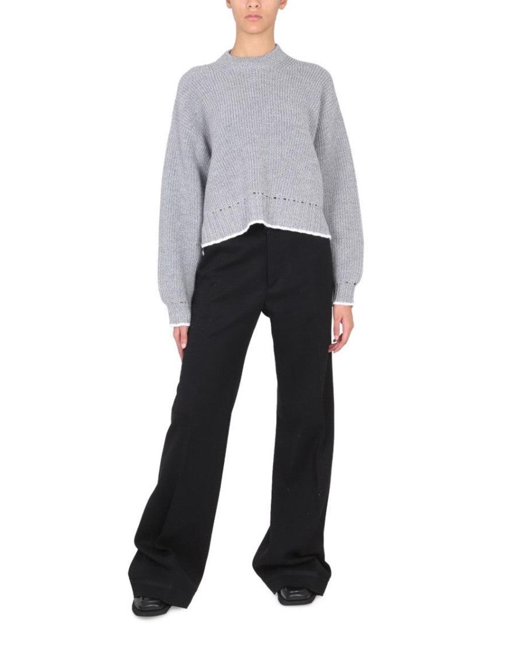 Proenza Schouler Gray Wool Crew Neck Sweater