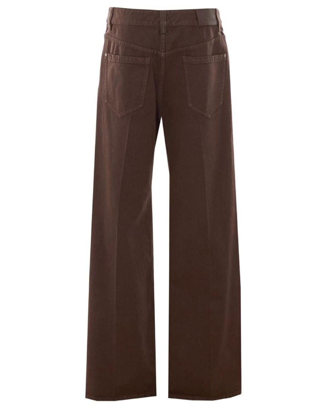 Brunello Cucinelli Brown Regular Flat Front Pant