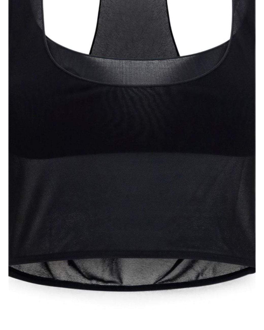 Gucci Black Solid Scoop Neck Top