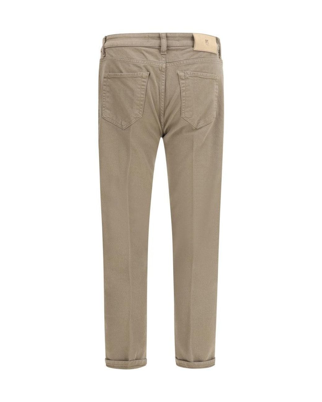 PT Torino Gray Mid Rise Jeans for men