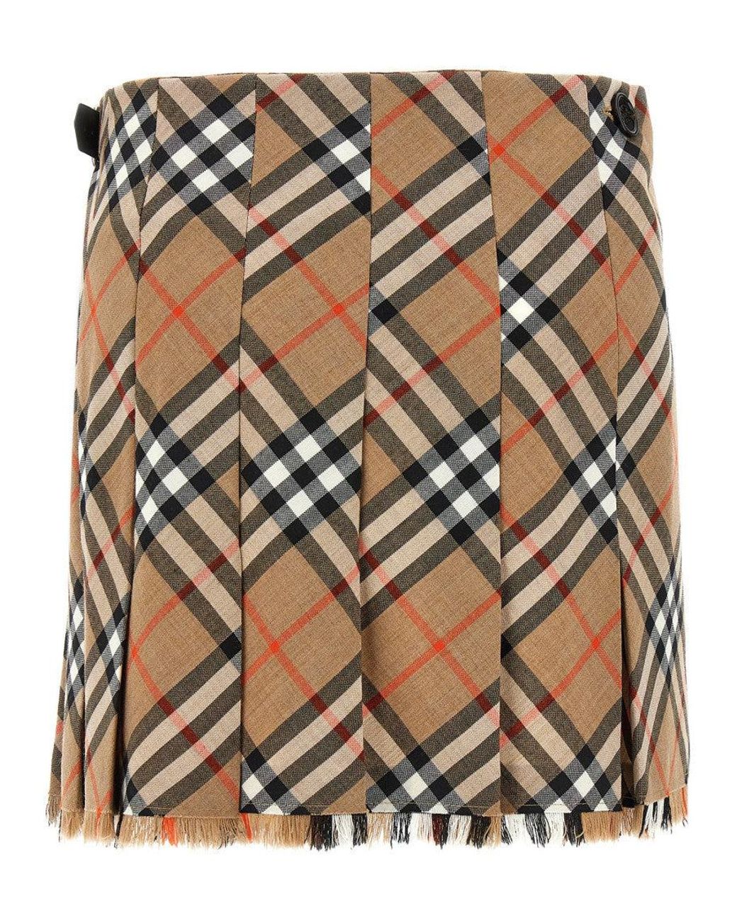 Burberry Brown Kilt Skirt