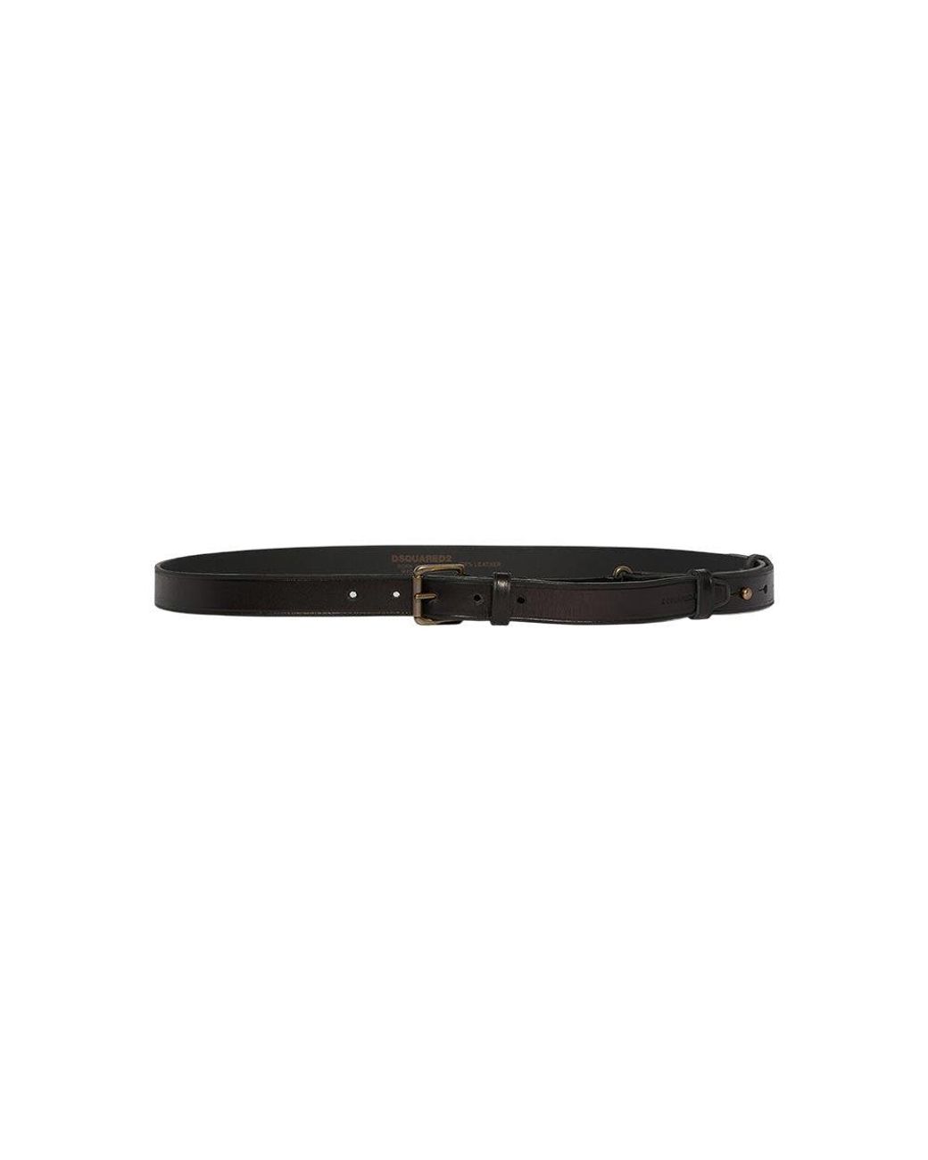 DSquared² Black Dark Solid Casual Belt for men
