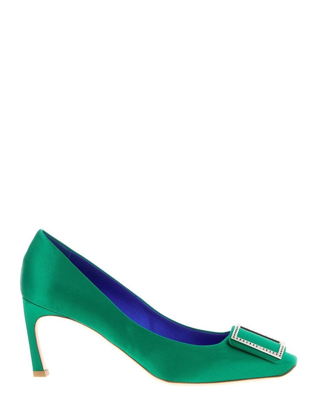 Roger Vivier Green Trompette Pump