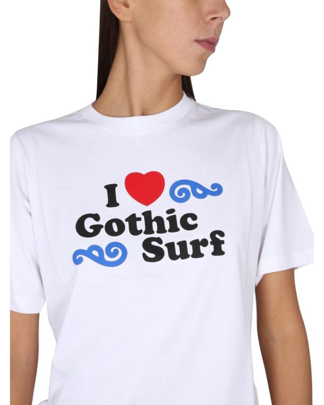 DSquared² White Graphic Crew Neck T-Shirt