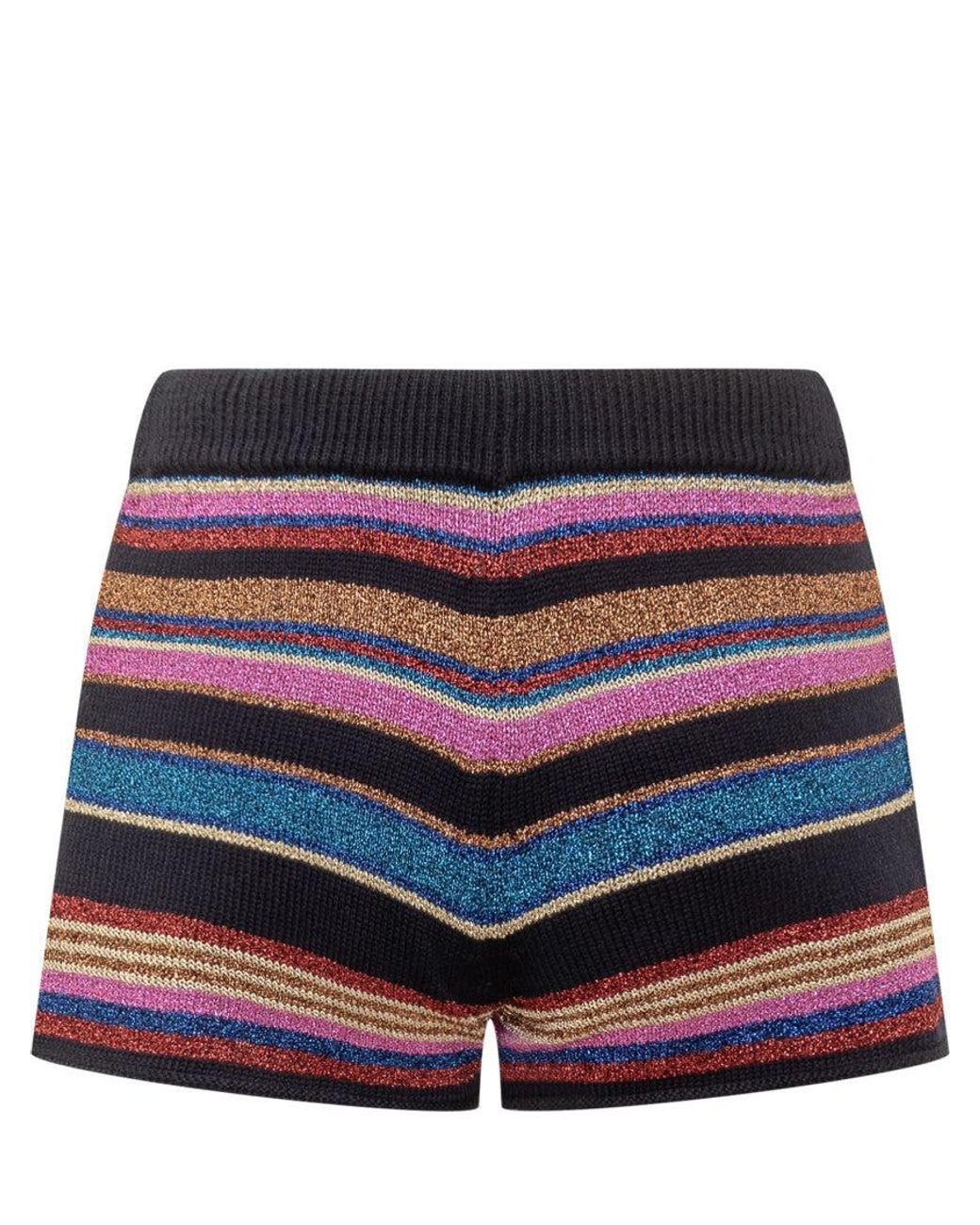 DSquared² Red Striped Mini Shorts With Drawstring
