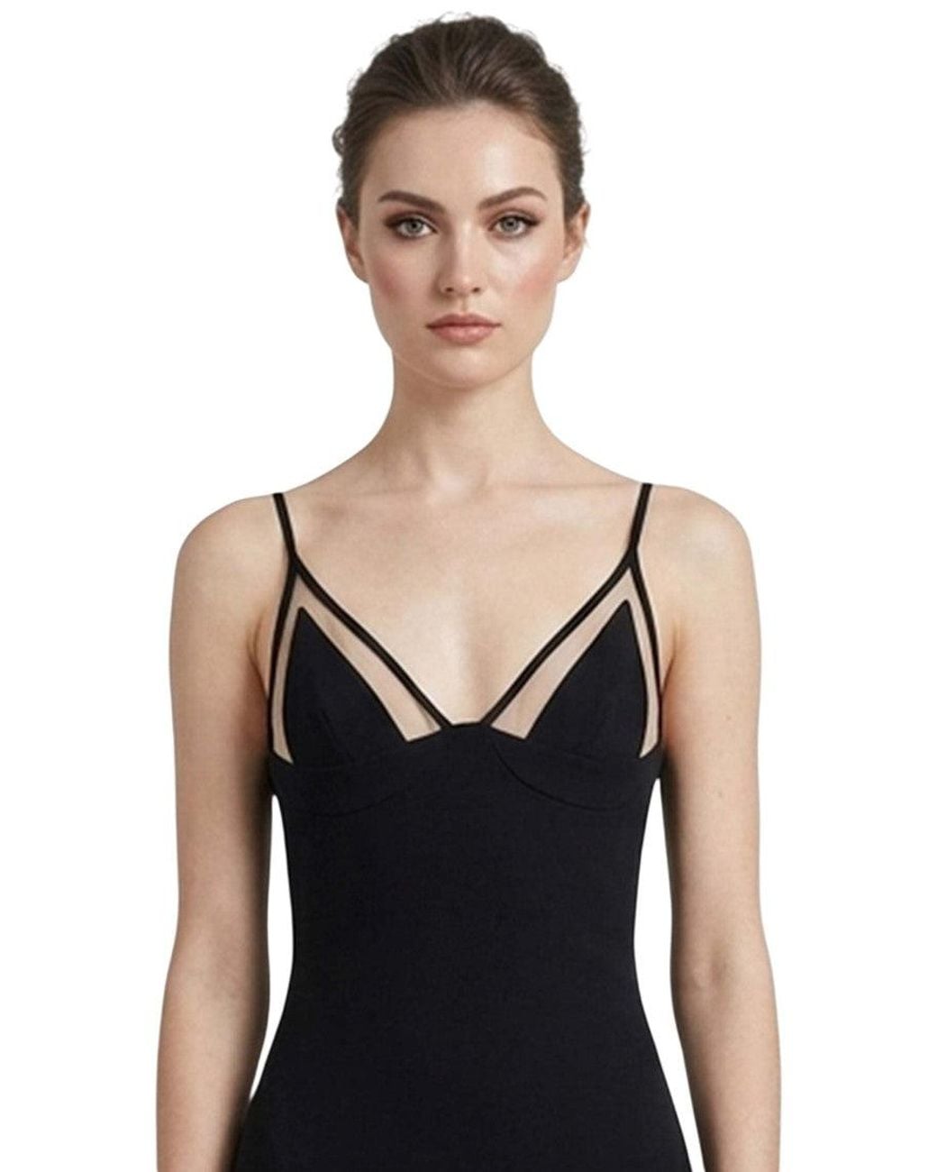 David Koma Blue Solid V Neck Maxi Dress
