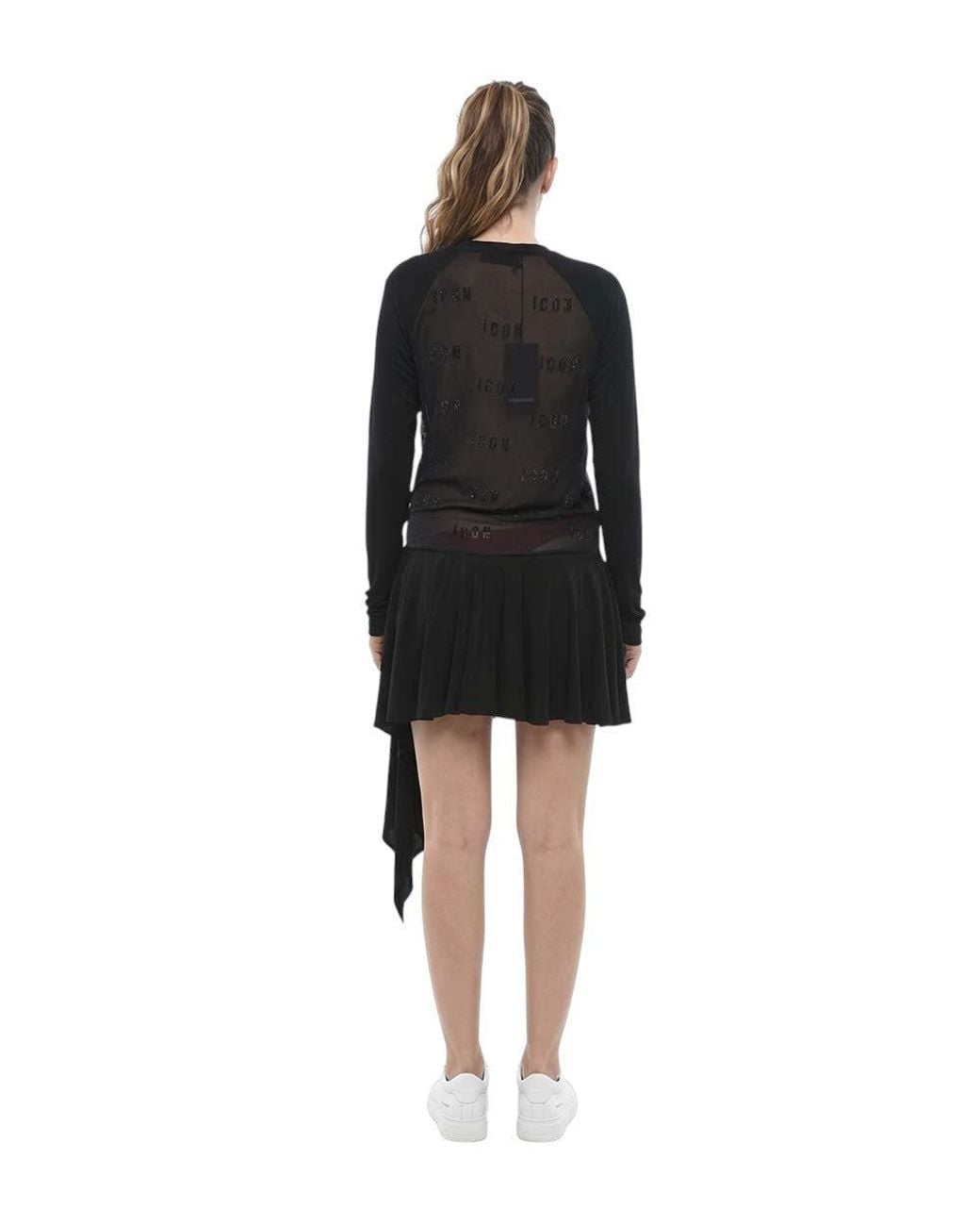 DSquared² Black Crew Neck Mini Dress