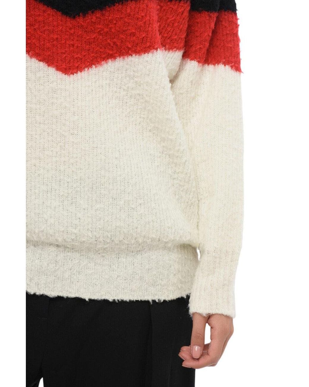 Stella McCartney Black Color Block Crew Neck Sweater