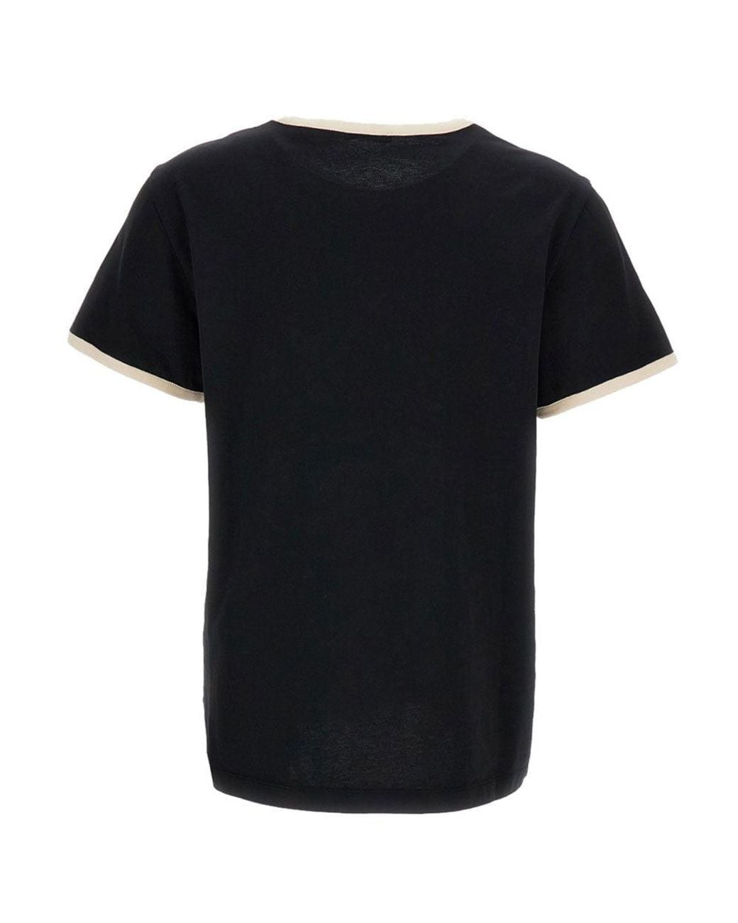 Moncler Black Crew Neck Logo Print T-Shirt