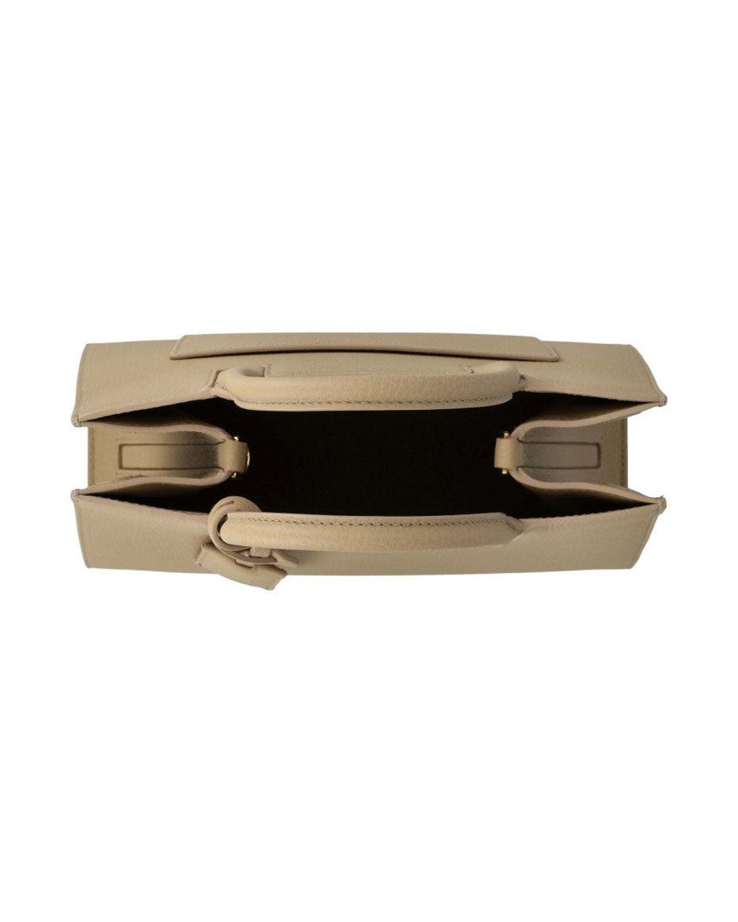 Burberry Natural Frances Leather Satchel Bag