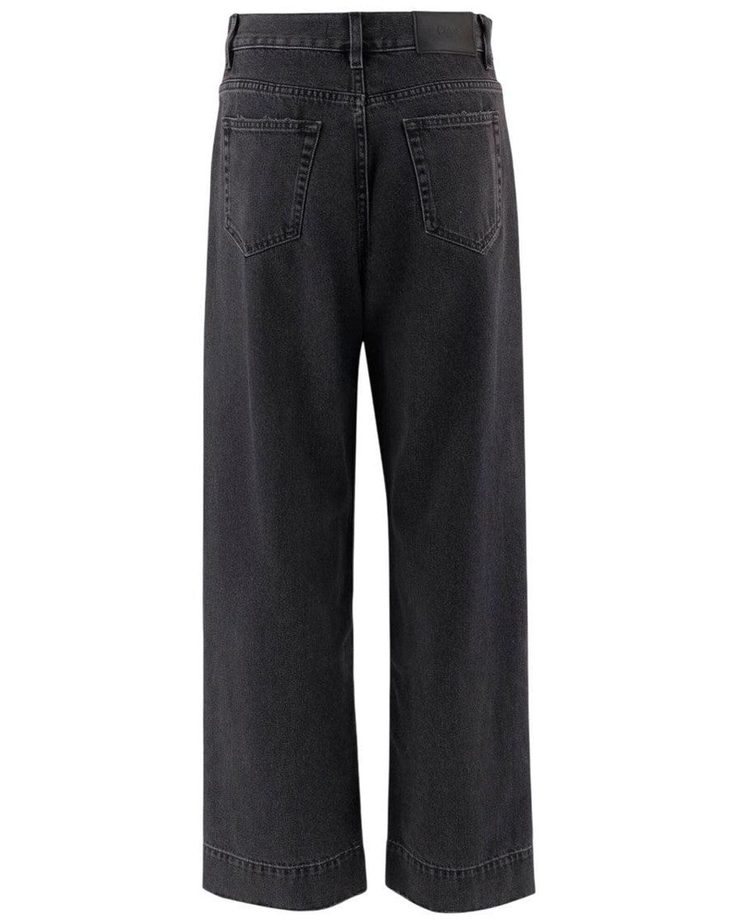 Chloé Black Dark Relaxed High Rise Jeans